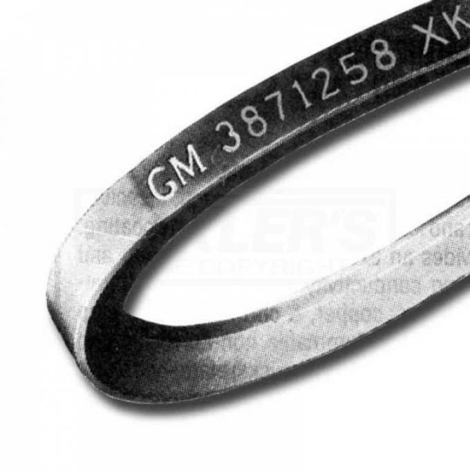 Firebird Power Steering Belt, 53'' Diameter, V8, With Air Conditioning, Date Code 3-Q-67, 1968