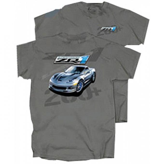 Corvette T-Shirt, ZR1 Supercharged, Charcoal