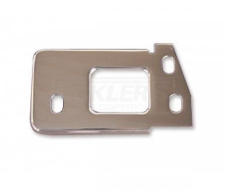 Chevy Hood Latch Plate, Chrome, 1955-1957