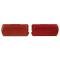 El Camino Arm Rest Bases, Red, 1968-1972