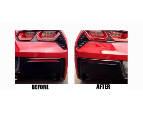 2014-2017 (C7) Corvette Lower Rear Bumper Reflector Blackout Vinyl Covers