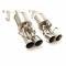 Corvette Exhaust System, With Quad Round Tips, Fusion, For Cars With NPP, B&B, 2009-2011