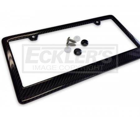 Corvette Carbon Fiber License Plate Frame, Rear, 2014-2019