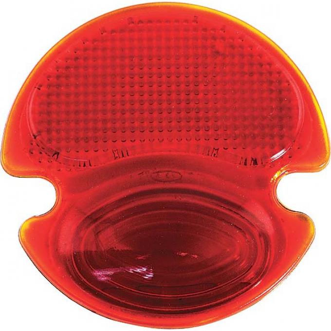 Model A Ford Tail Light Lens - Red Glass - For Drum Type Light