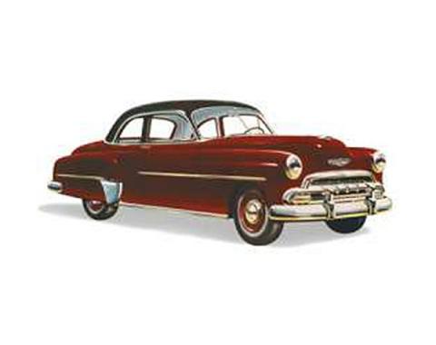 Chevy Windshield, Business Coupe, Sport Coupe And Styleline 2 & 4-Door, Sedan, Left, 1949-1952