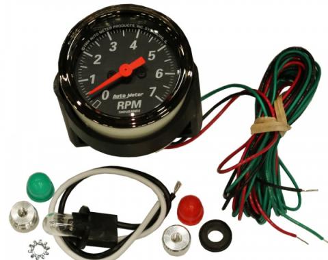 Chevelle Tachometer, 7000 RPM, Designer Black, AutoMeter, 1964-1972