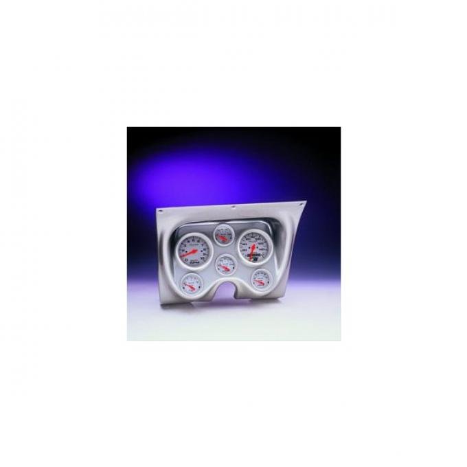 Firebird Instrument Cluster Panel, Brushed Aluminum Finish, With Ultra-Lite Series Autometer Gauges, 1967-1968