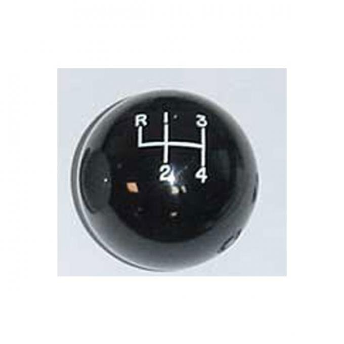 Firebird 4-Speed Shift Pattern 3/8'' Thread Black Ball Shifter Knob 1970-1974