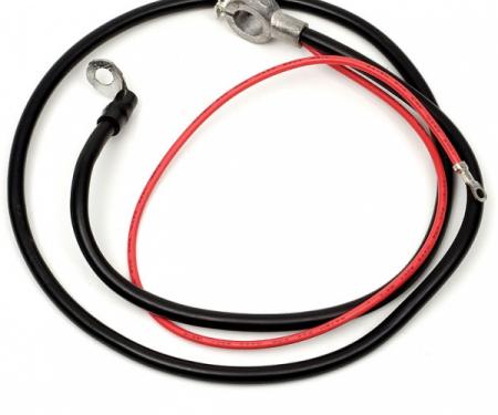 Chevelle Battery Cable, Spring Ring, Positive, Small Block, For Cars With Heavy-Duty Battery, 1966
