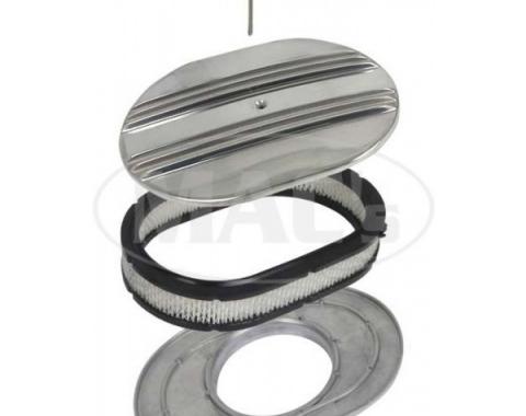 Air Cleaner-Polished Aluminum Finned (4V)