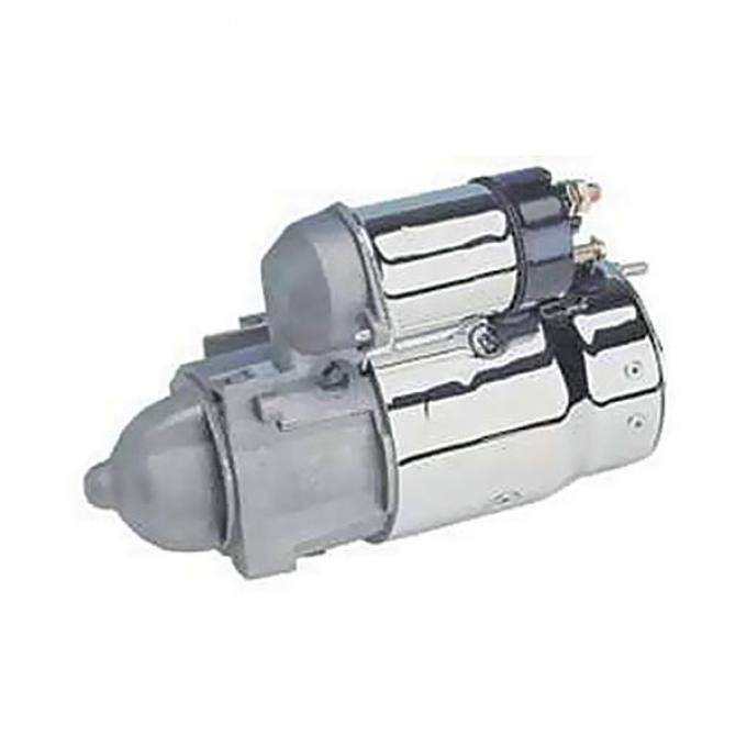 Nova Or Chevy II Starter, Chrome, With Straight Bolt Holes 1965-1979