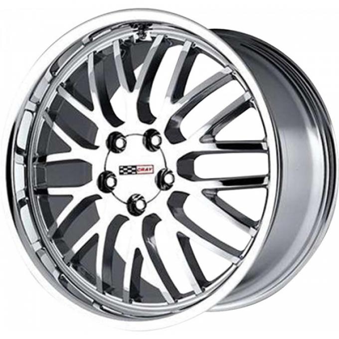Corvette Cray Manta 17x9 Chrome, 1-Piece Wheel, 1984-2013