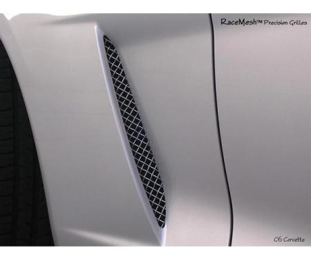 Corvette C6 Custom RaceMesh&reg; Front Side Fender Grilles, 2005-2013