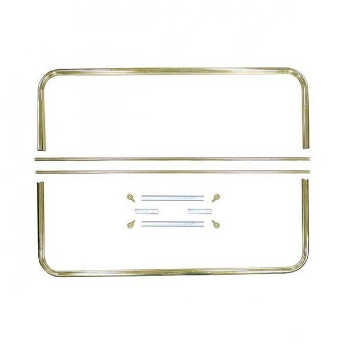 Model T Ford Windshield Frame Kit - Brass Frame - Brass Channel - Upper Frame 41-1/2 X 12-3/4 - Lower Frame 41-1/2 X 14-3/4