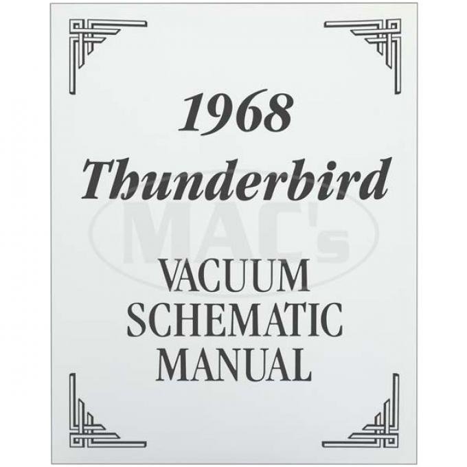 Vacuum Diagram Manual, Thunderbird, 1968