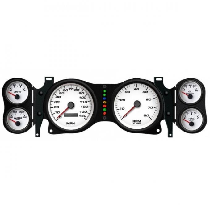 Gen ll Camaro - New Vintage USA Performance Series, 6 Gauge Package, White Dial, 140 MPH 1970-1978