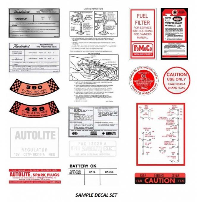Thunderbird Super Deluxe Decal Kit, 1968