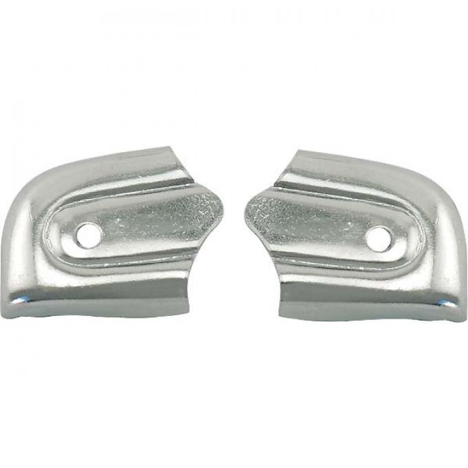Model A Ford Drip Rail Tips - Front - Nickel Plated - Sport& Business Coupe