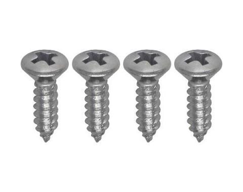 Ford Thunderbird Console Ashtray Screw Set, 4 Oval-Head Phillips Screws, 1961-63