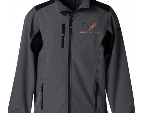 Corvette C7 Jacket, Men's Reebok Softshell Grey