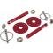 Aluminum Hood Pin Kit, Red