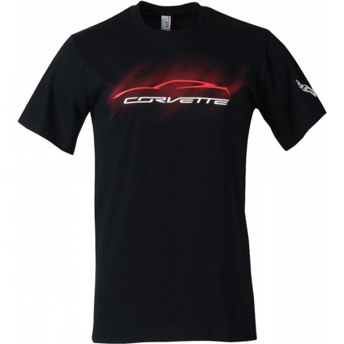 Men's C7 Corvette Gesture Mist Logo T-Shirt, Black
