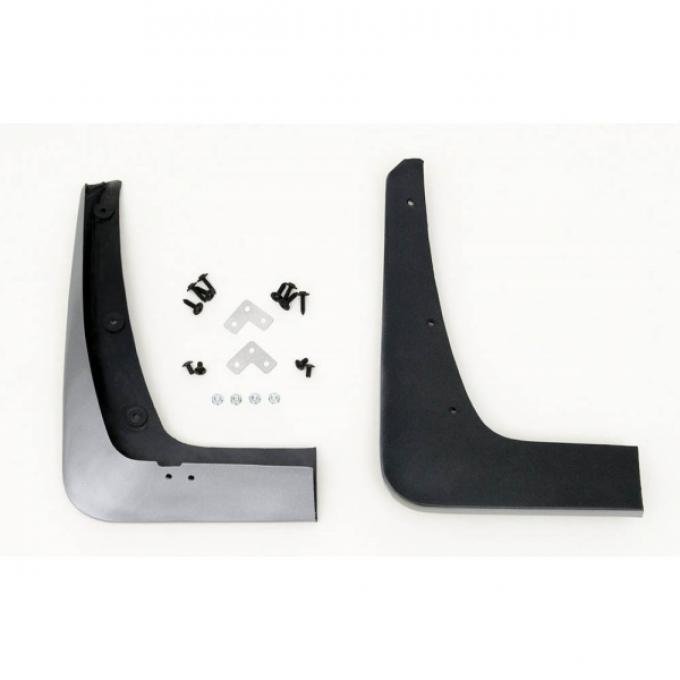 Corvette Splash Guards, Body Contoured, Front, Blade Silver, Altec, 2009-2013