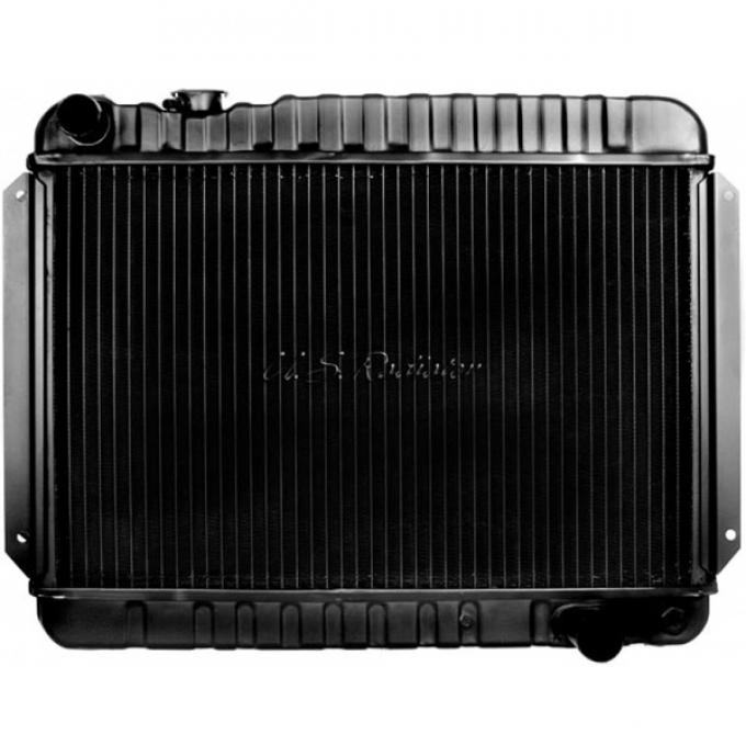 El Camino Radiator, Big Block, 4-Row, For Cars With Automatic Transmission & Air Conditioning, Desert Cooler, U.S. Radiator, 1966-1967