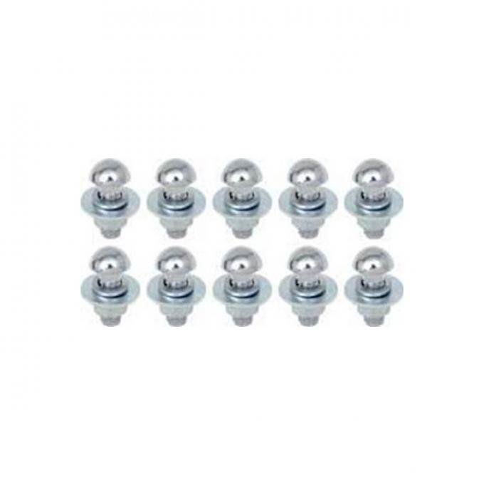 Early Chevy Bumper Bolts Chrome Front or Rear, Set of 10 1949-1954