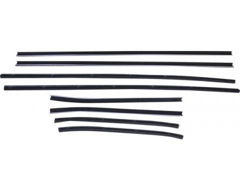 Belt Weatherstrip Kit - Doors and Rear Quarter Windows - 8 Pieces - Fastback