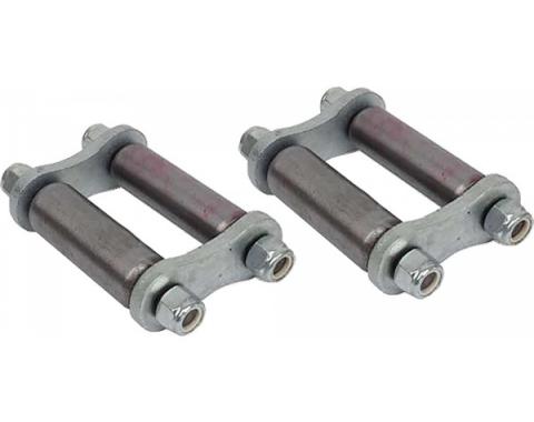 Rear Spring Shackle Kit - Steel Bushings - Ford Passenger