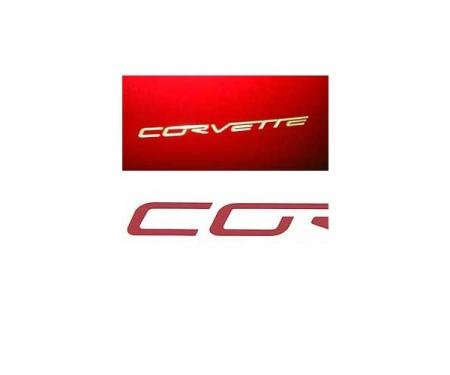 Corvette Dash or Rear Bumper Vinyl Lettering Kit, Red, 2005-2013