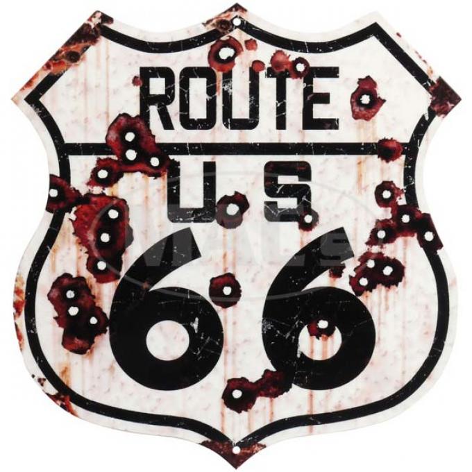 Weathered Route 66 Road Sign