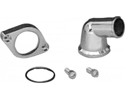 Camaro Chrome Thermostat Housing, 15?, Swivel, 1967-1986