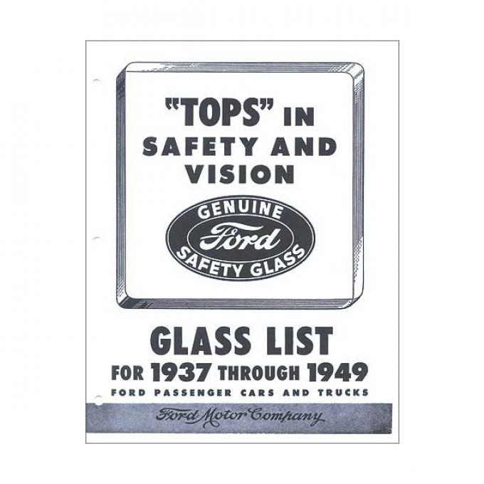 Tops In Safety & Vision-Ford Glass List - Passenger & Truck