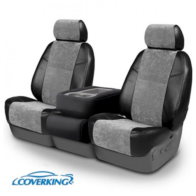 Corvette Coverking Alcantara Suede Seat Covers, Sport Seat With Seat-Mounted Upward-Facing Power Controls, 1984-1988