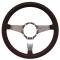 Full Size Chevy Steering Wheel, Volante S9, Black Leather, 1958-1984