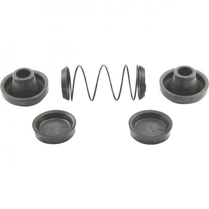 Front Wheel Cylinder Repair Kit - Spring, Boots & Cups - Ford 1 & 2 Ton Truck Except 122 Inch Wheelbase Truck
