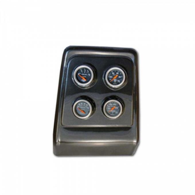 Camaro Instrument Cluster Panel, Carbon Fiber Finish, With Sport-Comp Series AutoMeter Gauges, 1967-1968