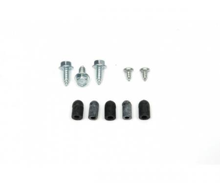 Camaro Windshield Washer Jar Bracket Mounting Screw & Cap Set, Rally Sport (RS), 1968-1969