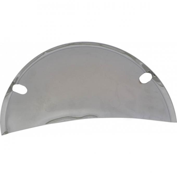 Headlight Shield - Chrome - For 7-1/2 Single Headlight Systems - Ford