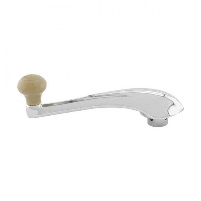 Window Crank - Chrome With Tan Knob - Ford