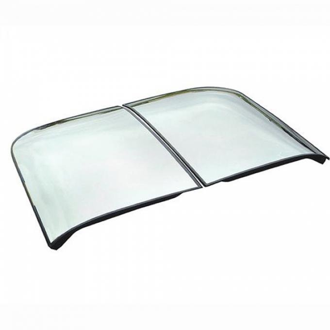 Corvette Roof Panels, T-Top, Mirrored Glass, Silver, 1968-1982