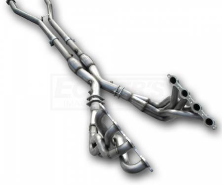 Corvette American Racing Headers 1-3/4 inch x 3 inch Full Length Headers With 3 inch X-Pipe & 2.5 inch Cats, Off Road Use Only, 2001-2004