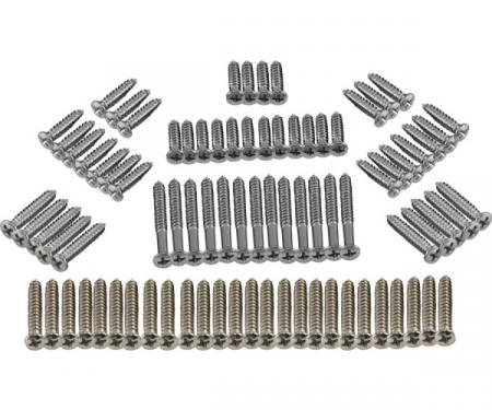 Chevy Interior Garnish Molding Trim Screw Set, 2-Door Wagon, 1955-1957