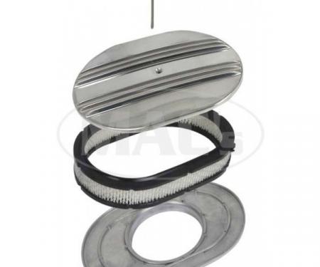 Air Cleaner-Polished Aluminum Finned (4V)