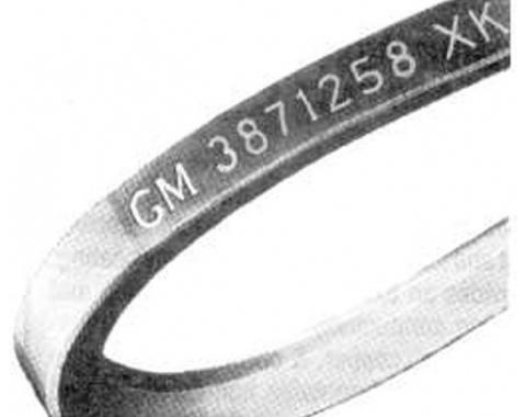 Firebird Alternator Belt, V8, With Power Steering And       Automatic Transmission, Date Code 2-Q-68, 1968