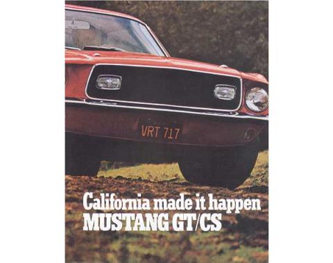 Mustang Color Sales Brochure - 1968 Mustang GT/CS