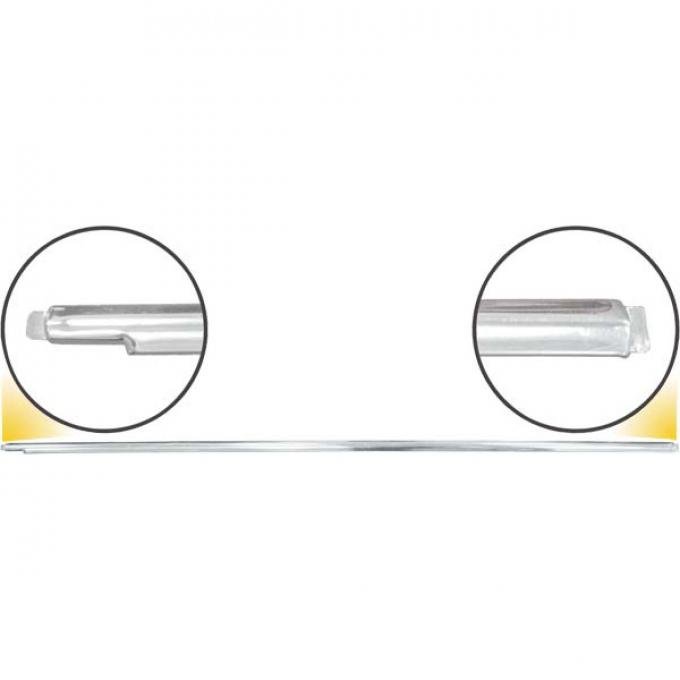 Front Door Moulding - Stainless Steel - Right - Ford Convertible Sedan