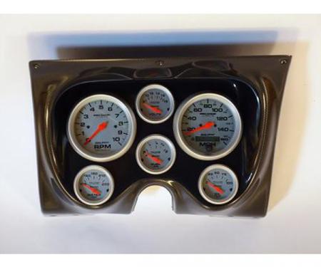 Camaro Instrument Cluster Panel, Carbon Fiber Finish, With Ultra-Lite Series AutoMeter Gauges, 1967-1968